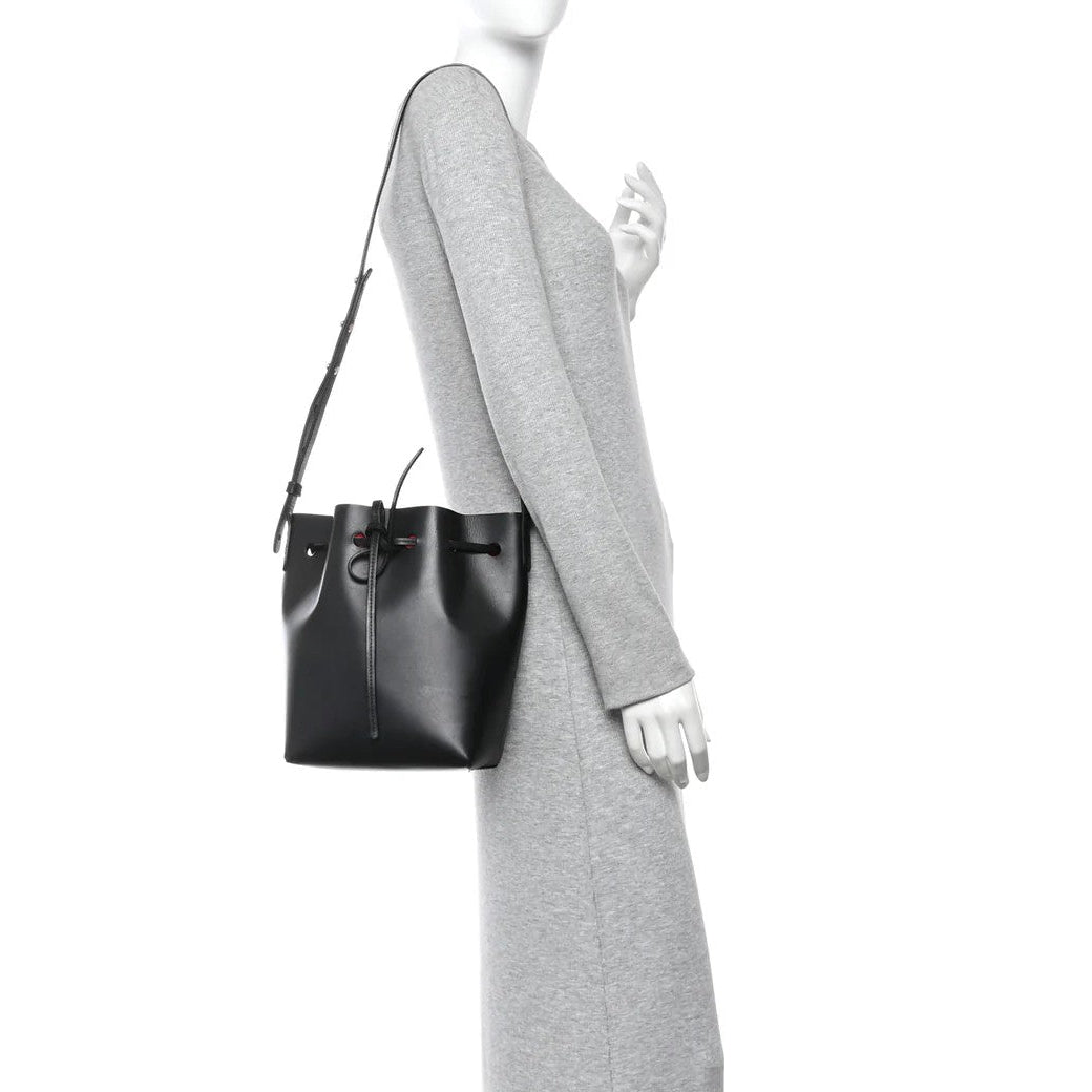 Drawstring Mini Bucket Crossbody Handbag